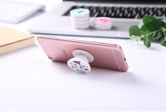 Free Custom Logo Pop Mobile Holder Socket, Expanding Stand Pop Grip Mount Sockets for Smartphones