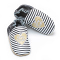 Newborn Heart Print Baby Soft Leather Shoes