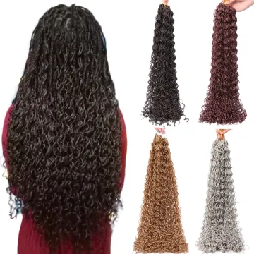 Wholesale Colorful Brown for Russian Women Micro Box Braids ZIZI 50g 28" Curly Crochet Braids Synthetic Hair Extensions Hair