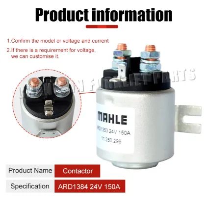 24V 150A Forklift Spare Parts - Pump Contactor for MAHLE ARD1353