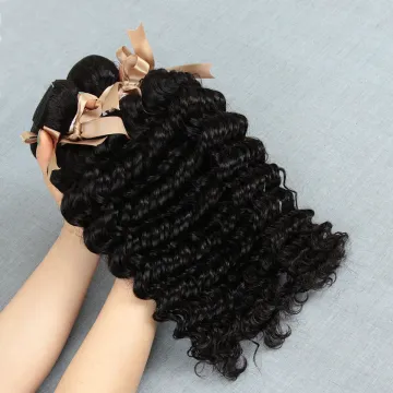 wholesale 8A 10A brazilian straight body kinky curly water deep wave 100% virgin human hair bundles with hd lace frontal closure