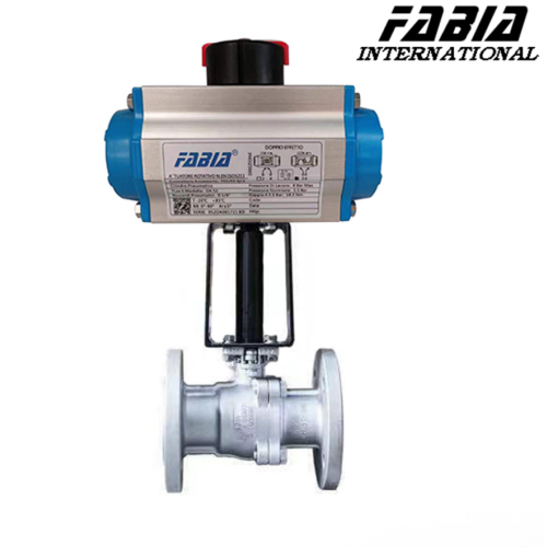 Van bi mặt bích hai mảnh khí nén