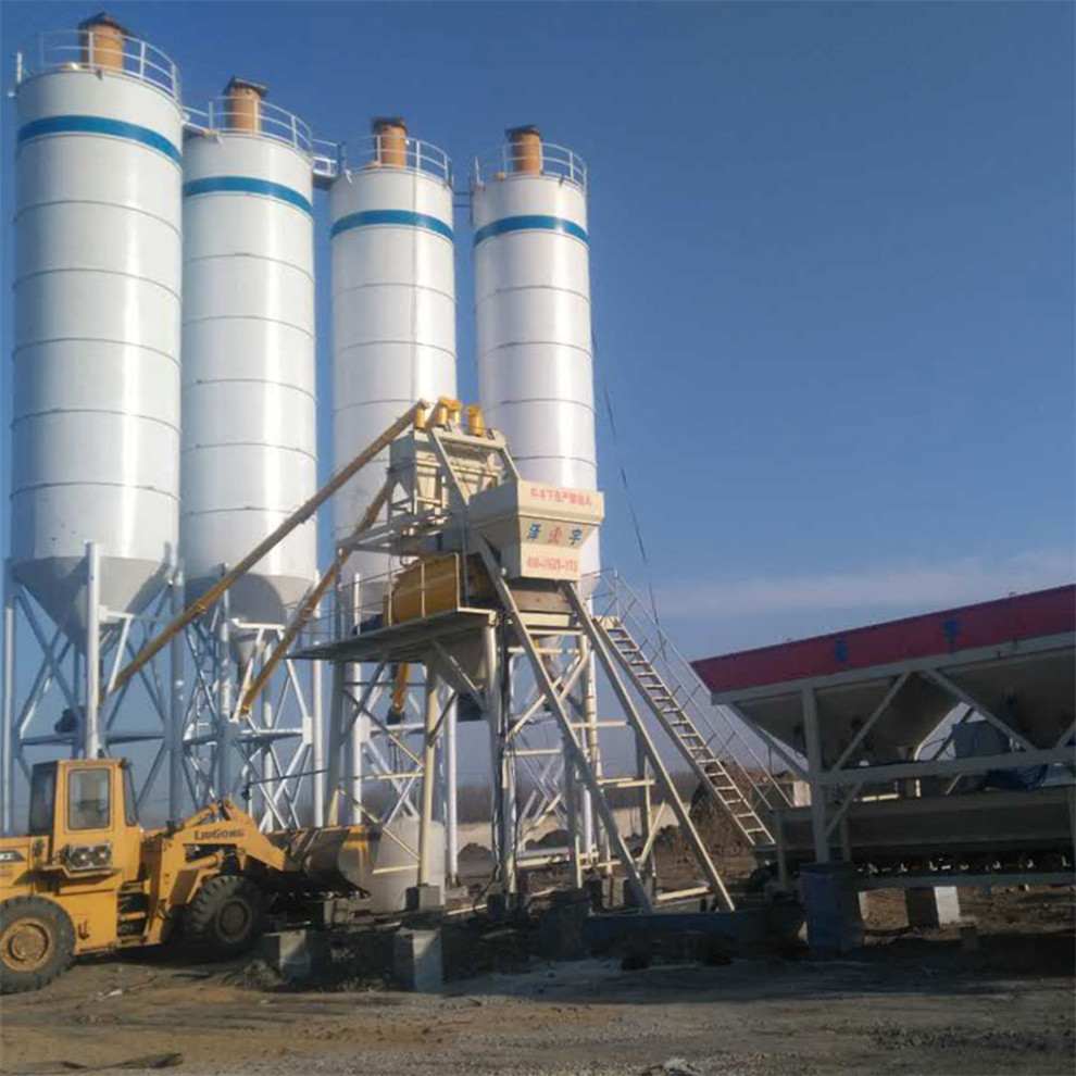 Stationary HZS75 concrete batching plant equipments for sale
