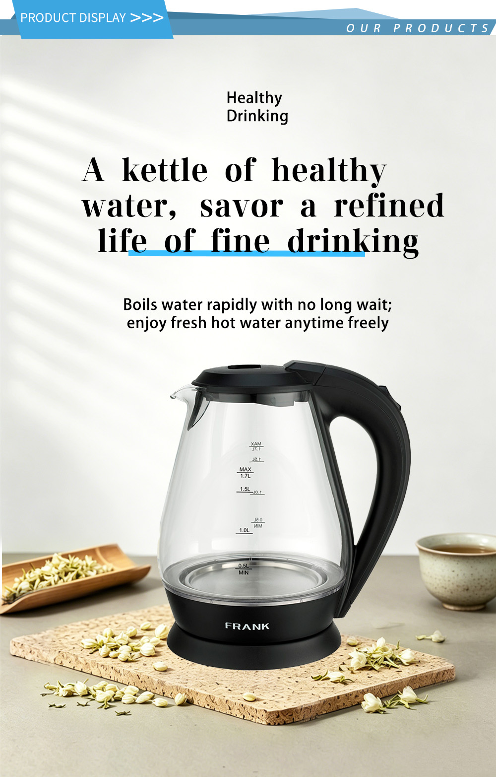 Glass Kettle FK-1707