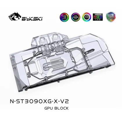 Bykski GPU Water Block for Zotac RTX 3080/3080Ti/3090 AMP Trinity Gaming Video Card - 12V/5V RGB N-ST3090XG-X-V2