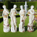 Four Mixed Color Marble Maidens Antique Home Decor