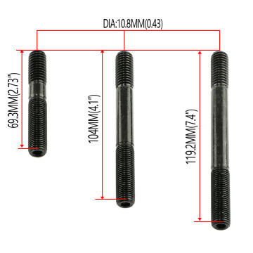 Cylinder head studs suitable cylinder head screw sets