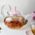 Pink Tea Gift Set Glass Teapot British Tea Set Glass Cup Teapor with Heater and Gift Box