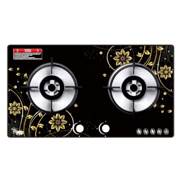 8mm Tempered Glass Kitchen Table Tops with 2 Burner Gas Stove