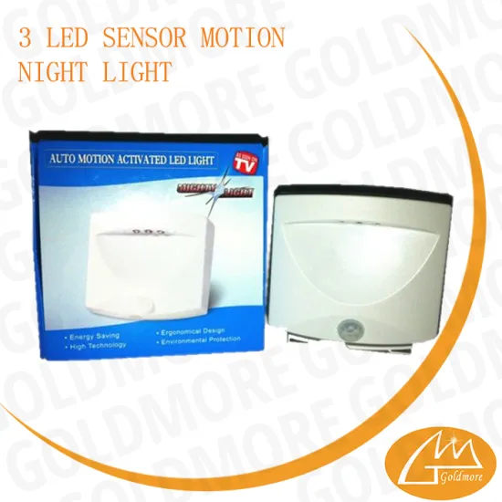 Goldmore 3 3 led sensor motion night light with sticker ,indoor motion sensor light