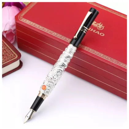 Dragon Metal Fountain Pen with Gold Nib