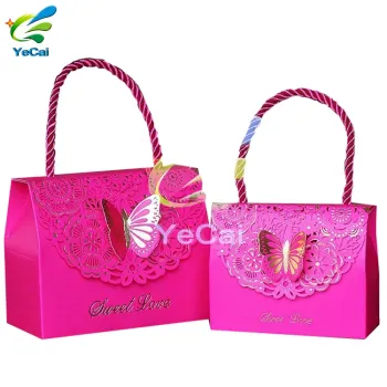 Wholesale factory price custom christmas paper bag, luxury paper packaging bag with handle
