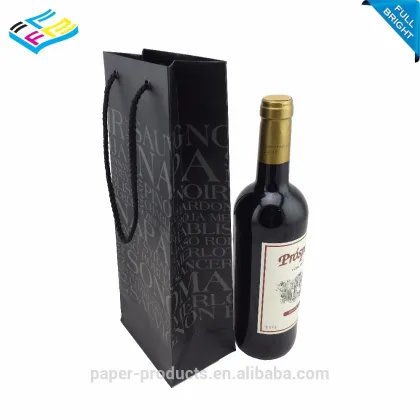 Personalized Wine Paper Bags Wine Bottle Gift Bags Liquor Bags