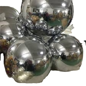 Reflective Giant Inflatable Mirror Ball Balloons: Gold, Silver, Chrome PVC Options