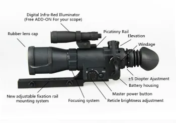 China supplier optics hungting equipment tactical military air gun accessoreis airsoft hunting night vision rifle scope for sale