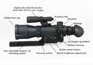 China supplier optics hungting equipment tactical military air gun accessoreis airsoft hunting night vision rifle scope for sale