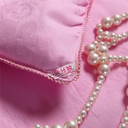 Satin Cotton Silk Quilt-Pink