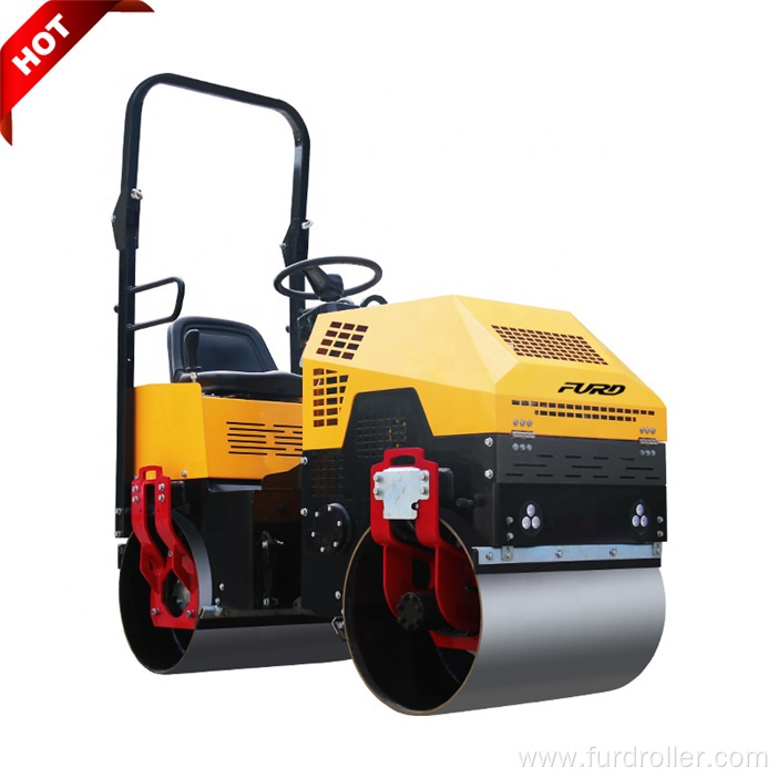 Jining Made 1 Ton Double Drum Vibratory Soil Compactor Machine