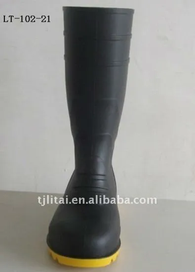 100% PVC anti-slip rain boot/Industrial work safety boot/CE EN ISO 20345 S5 PVC safety boots