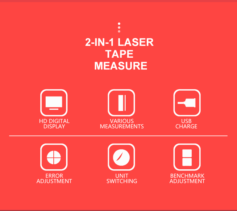 2 In 1 Laser Measuring Tape 2