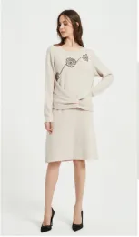 Women Cashmere Rope Embroidery Knitwear