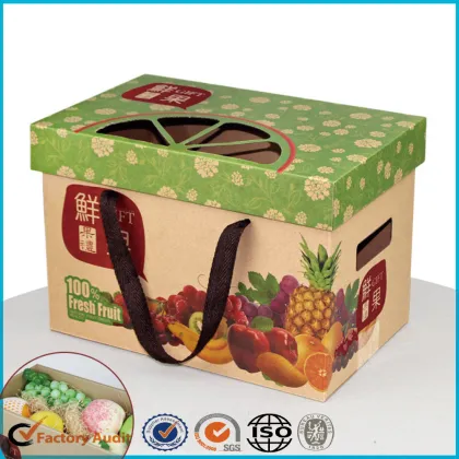 Recycled Fruite brown kraft paper Cardboard Box