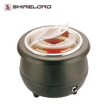 C106 10L Stainless Steel Electric Soup Kettle With Polycarbonate Lid