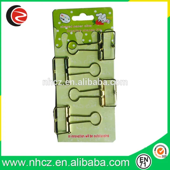 4 Pack Golden Hole Binder Clips 32MM