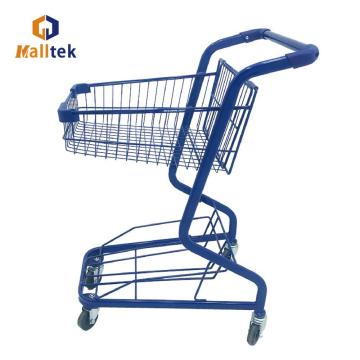 Convenience Store Colorful Metal Basket Shopping Trolley