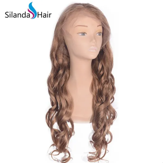 #27 Loose Wave Brazilian Remy Human Hair Lace Frontal Wig 6"-26"