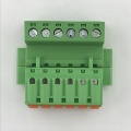 Wire to wire pluggable terminal block with flange