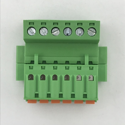 Bloco de terminal conectável de fio para arame com flange