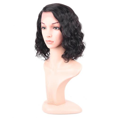 NEW FASHION 100% HUMAN HAIR NATURAL COLOR SWISS LACE WIG