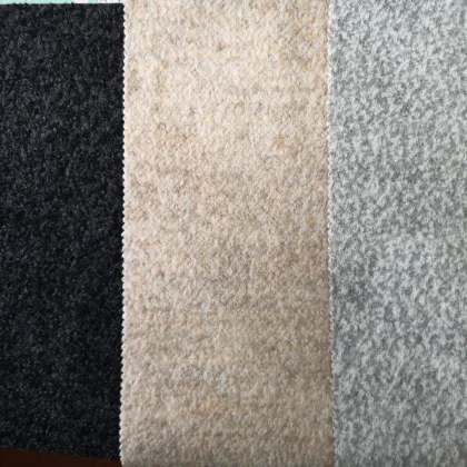 Knitted boucle wool polyester fabric