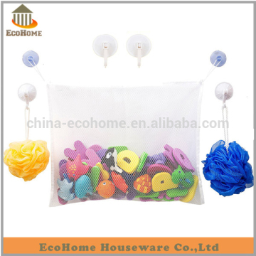 bath toy storage for baby with 2 suction cup attached,2bonus hooked suction cup