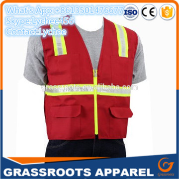 High quality safety vest with padding/safety vest with pockets/reflective vest running