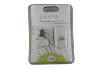 for xBox 360 4800mAh Battery Pack & Chargeable Cable