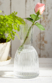 Ribbed Glass Vase Tea Light Holders