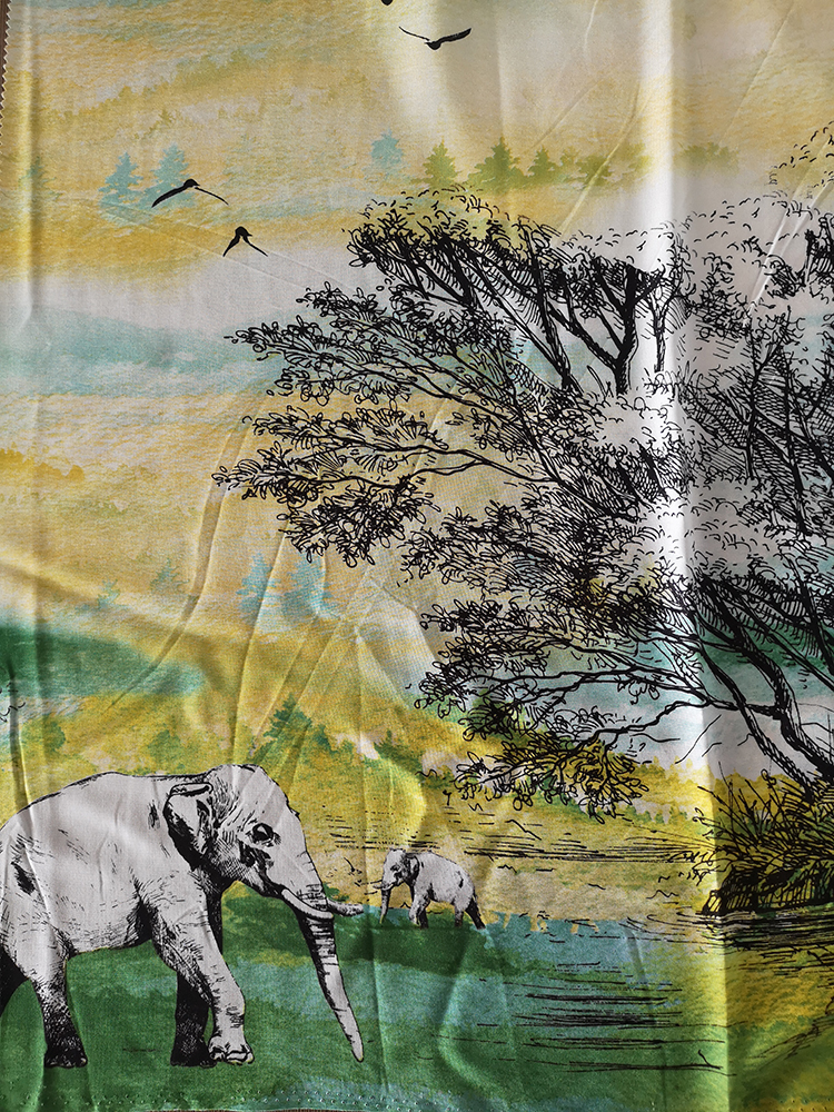 Animal Design Rayon Challis 30S Air-jet Printing Fabric