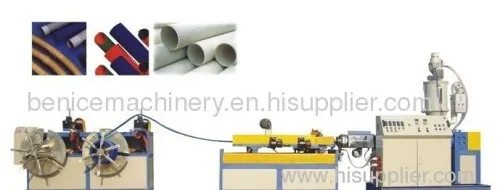 Plastic Pvc Single Wall Corrugated Pipe Extrusion Line 