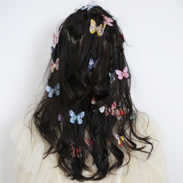 African Kids Children Colorful Butterfly Cuffs Loc Jewelry Hair Beads For Dreadlock Braiding Hair Extension
