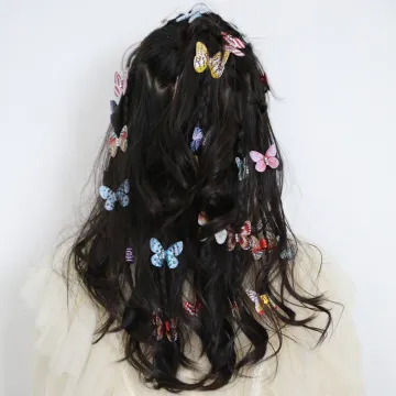 African Kids Children Colorful Butterfly Cuffs Loc Jewelry Hair Beads For Dreadlock Braiding Hair Extension