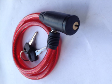 Cheap bicycle cable lock bike spiral lock Wholesale
