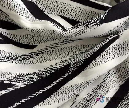 Aesthetic Abstract Pattern 100% Viscose Rayon Fabric