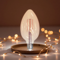 Lâmpada economizadora de energia regulável com luz quente em forma de vela