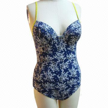 Mini Flowers Underwired Swimsuit, 100% Polyamide Lining
