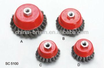 cup brush/twisted wire brush for sanding