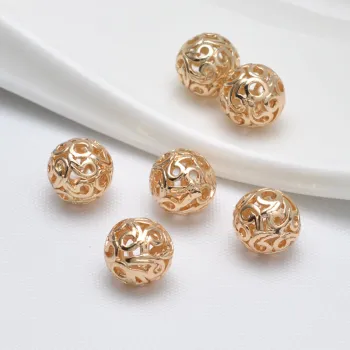 18K Gold Color Crystal Spacer Beads for DIY Jewelry Making