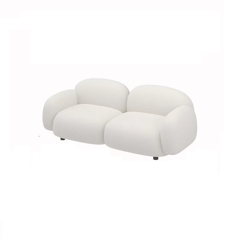 Modern White Loveseats Sofa