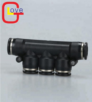 PK type Plastic 5 way pneumatic fitting connector